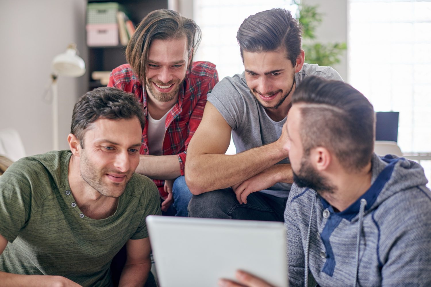 Men Reviewing Progress During Recovery Journey