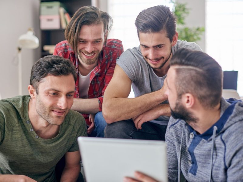 Group of Men Having a Discussion