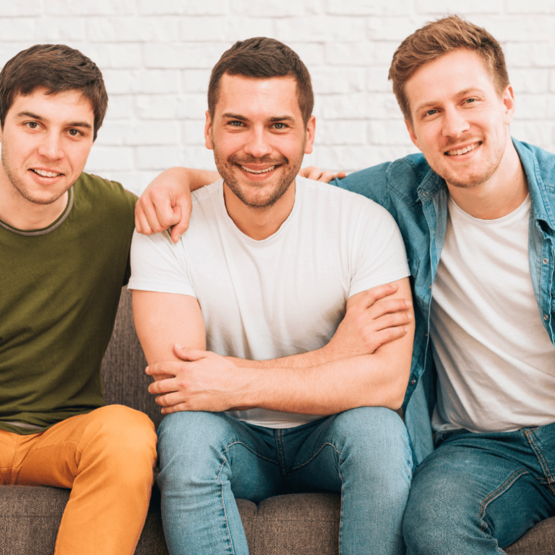Men Smiling After Addiction Recovery